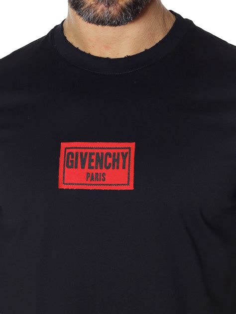 givenchy black red shirt|givenchy paris t shirt black.